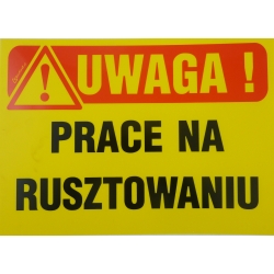 Tablica Praca na rusztowaniu