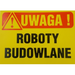Tablica Roboty budowlane