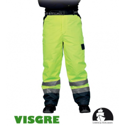 Spodnie do pasa ocieplane z odblaskami