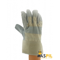 Rękawice wzmocnione skórą (szare)