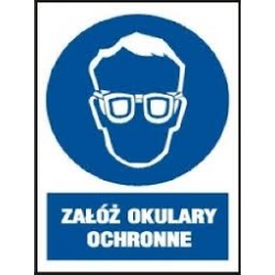 Załóż okulary ochronne