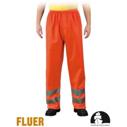 Spodnie przeciwdeszczowe z pasami odblaskowymi