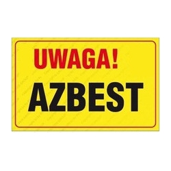 Tabliczka Uwaga Azbest