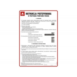 Instrukcja postępowania w przypadku pożaru