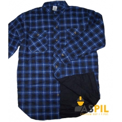 Koszula flanelowa ocieplana niebieska